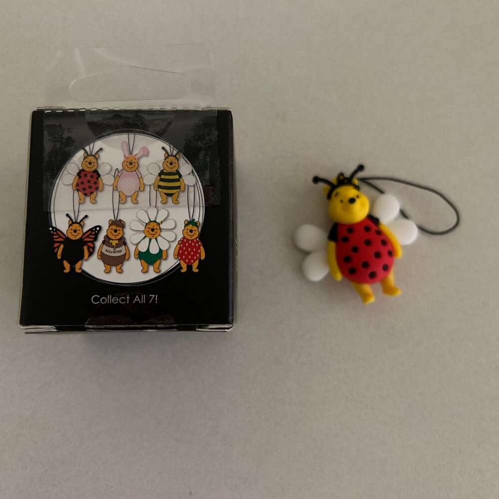 Winnie the Pooh Blind Box Mystery Phone Charm - Lady Bug